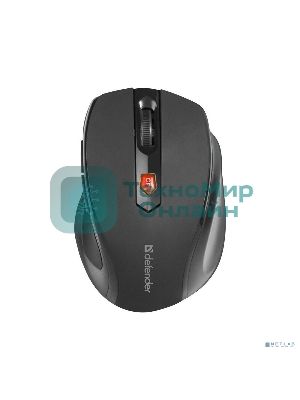 Мышь беспроводная Defender Ultra MM-315 черный, 1600 dpi, радиоканал, USB, кнопки - 6