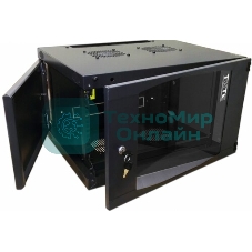 Шкаф коммутационный Lanmaster Next (TWT-CBWNM-18U-6X6-BK) 18U 550x600 мм пер. дв. металл 60 кг черный