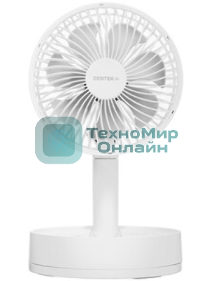 Вентилятор Centek CT-5043 белый, настольный, 8.5 Вт, 4 скорости, 15 см
