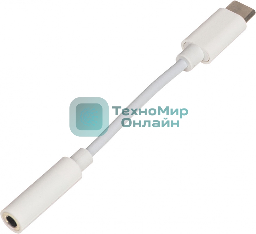 Переходник Buro BHP TPC-JCK USB Type-C (m) Jack 3.5мм (f) белый
