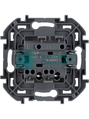Выключатель 2-клавишный с подсветкой/индикацией 10AX 250 В антрацит