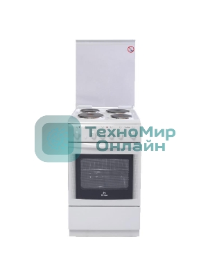 Плита электрическая De Luxe 506004.03Э (кр) белый, конфорок 4 шт, духовка 60 л, 50 см x 85 см x 60 см