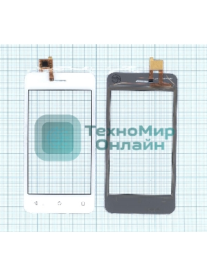 Сенсорное стекло (тачскрин) для Fly FS406 Stratus 5, белое