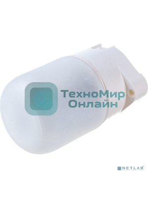 Светильник для бани пласт/стекло, прямой IP65 E27 max 60Вт 135х105х84 белый ЭРА НББ 01-60-001