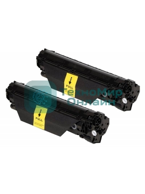 Картридж лазерный Cactus CS-CE285AD черный, комплект 2х1600 стр., для HP LJ P1102/P1102W/M1130/M1132