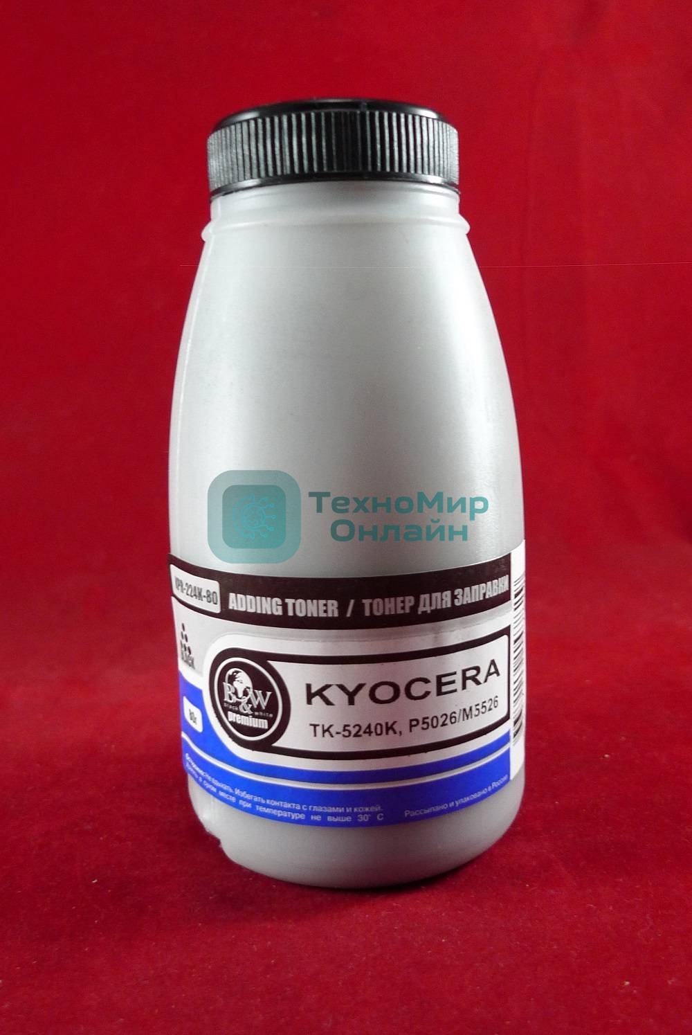Тонер для Kyocera TK-5240K, P5026/M5526 Black (фл. 80г) 4K B&W Premium фас. Россия