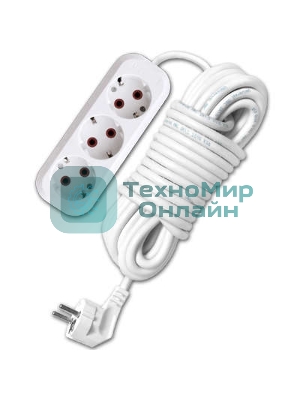 Удлинитель 3х10 м с заземл. 10А IP20 У10-554 ПВС 3х0.75 UNIVersal 554-10