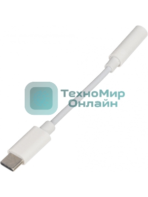 Переходник Buro BHP TPC-JCK USB Type-C (m) Jack 3.5мм (f) белый
