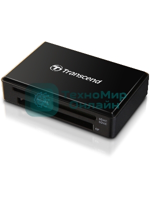 Кард-ридер Transcend RDF8/черный/SDXC,SDHC,microSDXC,microSDHC,CompactFlash,CompactFlash/USB 3.0/пластик