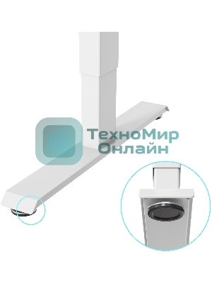 Стол игровой Cactus CS-ED-WWT столешница МДФ белый, каркас белый