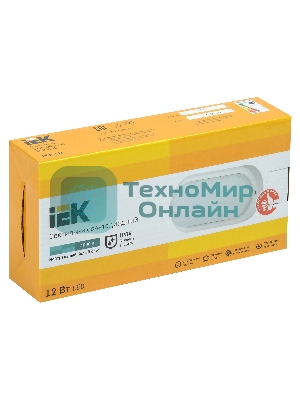 Светильник светодиодный ДПО 4012 12Вт 4000К IP54 овал бел. IEK LDPO0-4012-12-4000-K01