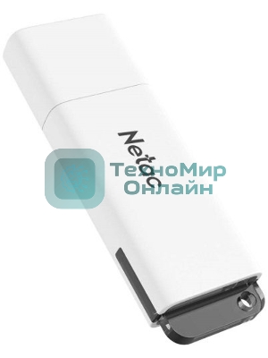 Флешка USB Netac U185 (NT03U185N-016G-20WH), 16Gb, USB 2.0, R/W 25/10, белый/серый