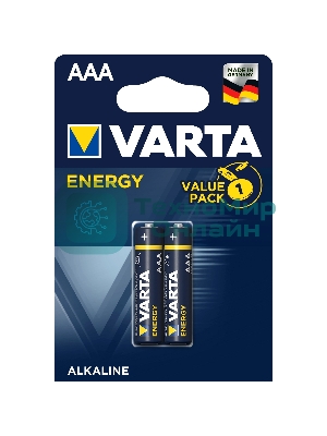 Батарейка Varta ENERGY LR03 AAA BL2 Alkaline 1.5V (4103) (2/20/100) (2 шт.)