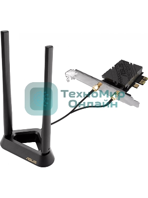 Сетевой адаптер Wi-Fi + Bluetooth Asus PCE-BE92BT BE9400 PCI Express (ант.внеш.несъем.) 2ант.