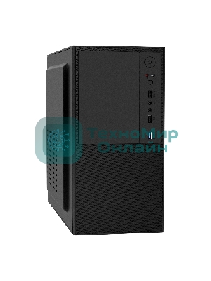 Компьютерный корпус Minitower ExeGate BAA-308U2-UNS350 (mATX, БП UNS350 с вент. 12см, 1хUSB/2хUSB 3.0, HD Audio, черный)