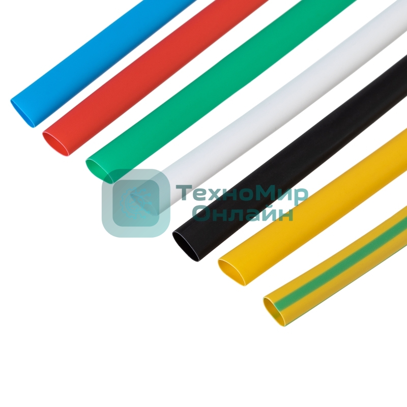 Набор термоусаживаемых трубок Rexant №15 ТУТ нг 6/3 мм, 7 цветов (упак. 21 шт. по 10 см)