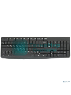 Комплект клавиатура+мышь Logitech MK235 беспроводной, USB, 1000 DPI, серый