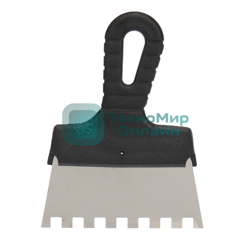 Шпатель фасадный Rexant 150 мм зуб 10х10 нержавеющая сталь, пластмассовая рукоятка