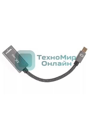 Адаптер miniDP --> HDMI-F 0.15м, оплетка, 4K@60Hz, Telecom (TA565)