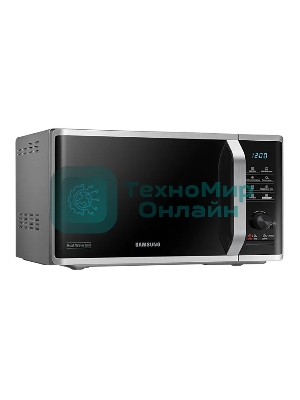 Микроволновая печь Samsung MG-23K3575AS черный /серебристый, 23 л, 800 Вт, переключатели - кнопки/поворотный механизм