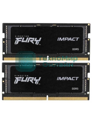 Оперативная память Kingston Fury Impact, DDR5, 32Gb (2x16 Gb), 4800 MHz, CL38, SO-DIMM