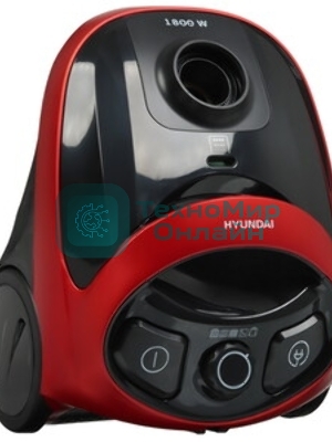 Пылесос Hyundai HYV-B1570 красный/черный, 250/1800 Вт, уборка сухая, пылесборник мешок, 1.5 л (в компл.:1мешок)