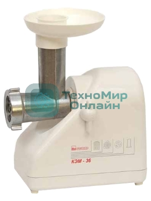 Мясорубка электрическая Белвар КЭМ-36/220-4-30 белый, 1000 Вт, 0.6 кг/мин, реверс, защита от перегрузки, насадки - 5