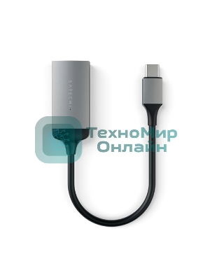 Адаптер Satechi Type-C to HDMI 4K 60HZ. Поддержка 4K/60Hz. Материал корпуса алюминий. Цвет серый космос.