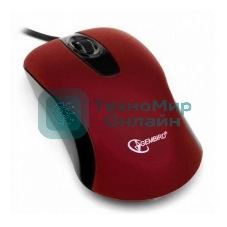 Мышь проводная Gembird MOP-400-R красный, 1000 dpi, USB, кнопки - 3