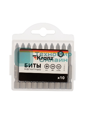 Бита Kranz PH1х50 мм для шуруповерта (упак. 10 шт.)
