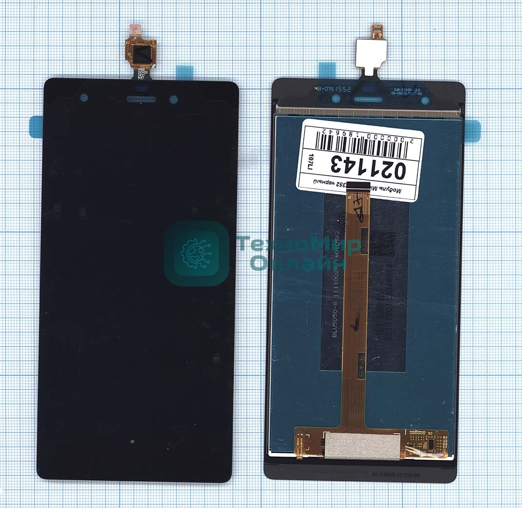 Дисплей для Micromax Canvas Nitro 3 E352 черный