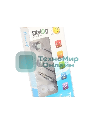 Наушники проводные Dialog EP-F57 серый, внутриканальные, Jack 3.5 мм