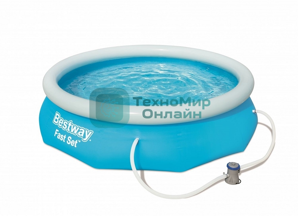 Бассейн быстроустанавливаемый 305х76 см, 3638 л, фильтр-насос в комплекте, 57270 Bestway