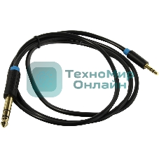 Кабель Vention аудио Jack 6,5 мм M/3,5 M - 1 м
