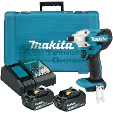 Дрель-шуруповерт Makita DTD156RFE, 18 В, 1,5 Ач, 170 Нм, бесщеточный, ударный
