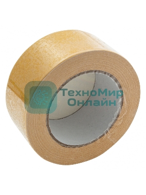 Лента клейкая двусторонняя Сибртех, 50мм х 25м, на тканевой основе