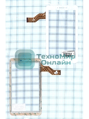 Сенсорное стекло (тачскрин) HC186104H1-FPC837DRGT910, белое