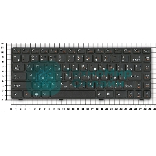 Клавиатура для ноутбука Lenovo G480 черная с черной рамкой