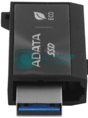 Внешний SSD ADATA SC730, 1TB, USB 3.2 Gen 2 Type-A/Type-C, R/W 600/600, черный