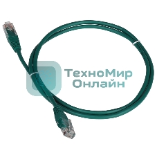 Патч-корд TWT UTP кат.5e, с заливными колпачками, 0.15 м, зеленый