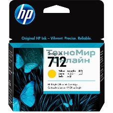 Картридж струйный HP 712 3ED69A желтый (29мл) для HP DJ Т230/630