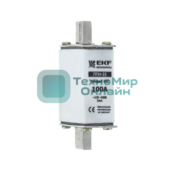 Вставка плавкая ППН-33 63А габарит 00C EKF fus-33/100/63