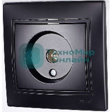 Розетка телевизионная СП Мира проходная черный бархат LEZARD 701-4242-129