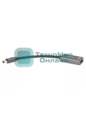 Адаптер miniDP --> HDMI-F 0.15м, оплетка, 4K@60Hz, Telecom (TA565)