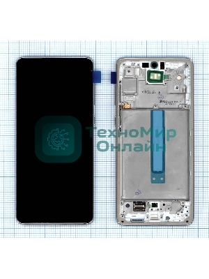 Дисплей для Samsung Galaxy A73 SM-A736B белый с рамкой