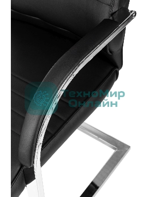 Кресло компьютерное Бюрократ T-8010-LOW-V/BLACK черный, искусственная кожа