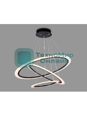 Светильник Ambrella light FA4361/3 BK черный 145W 3000K/4200K/6400K D770*800 (ПДУ РАДИО 2.4G)