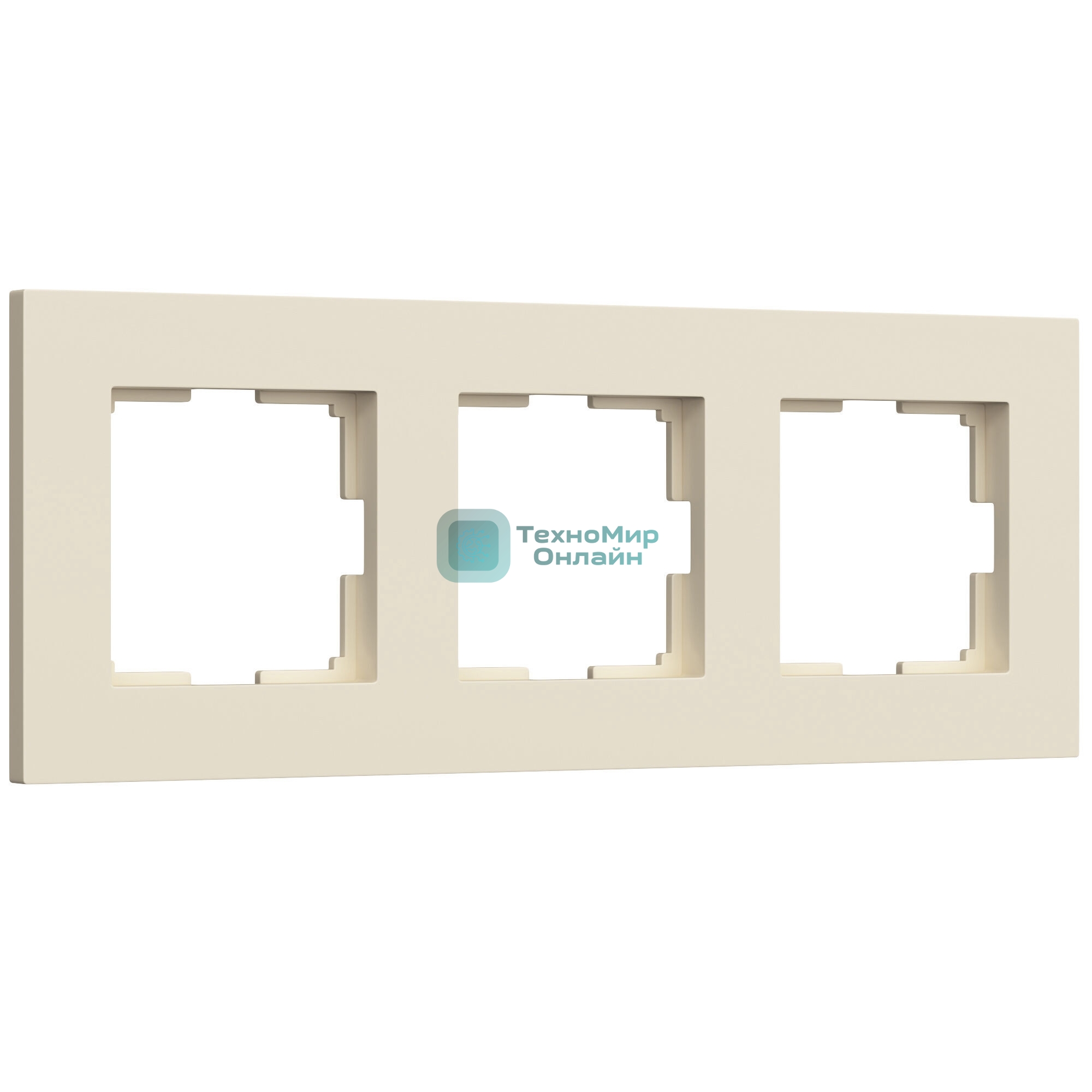 Рамка на 3 поста Slab (айвори софт) W0032962