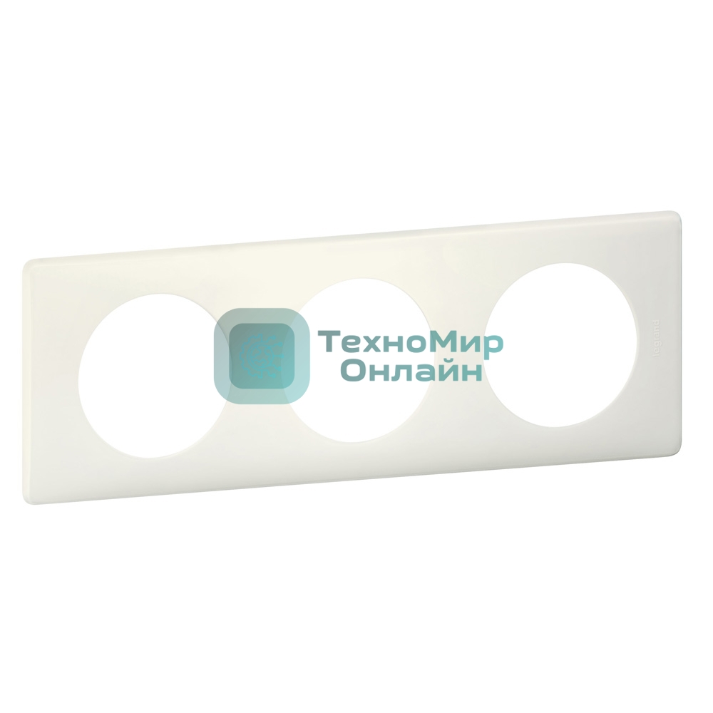 Рамка 3 поста Белая перкаль Celiane