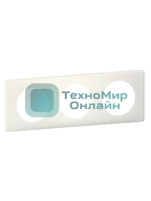 Рамка 3 поста Белая перкаль Celiane